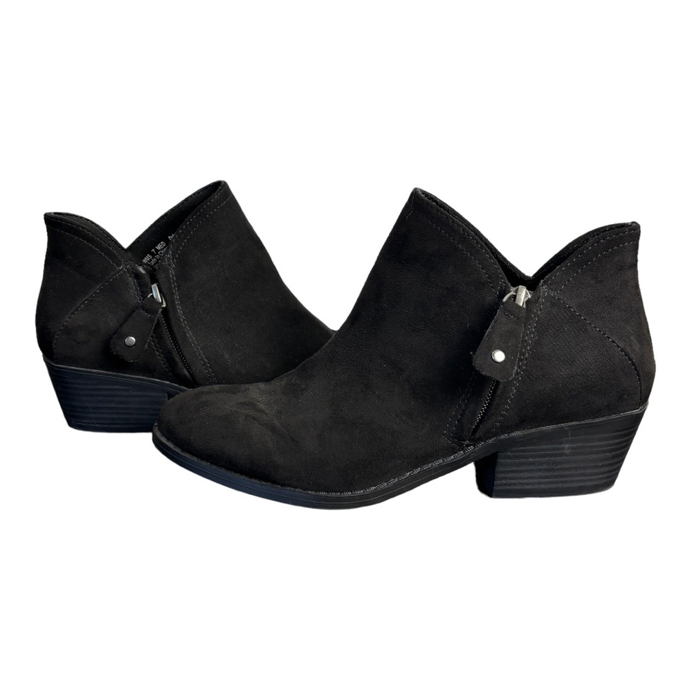 SO Angelfish Black Ankle Boots Size 7